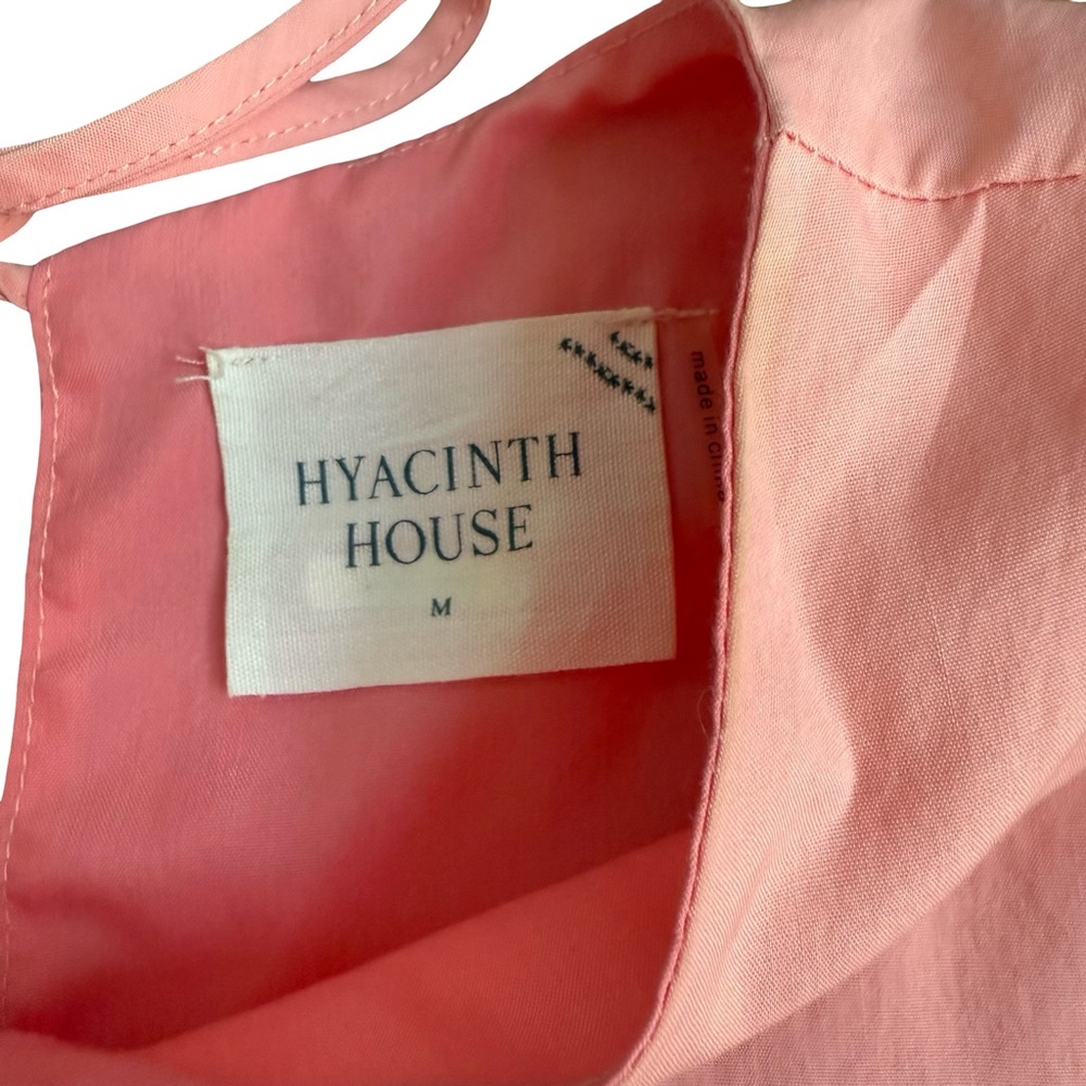 Tuckernuck Hyacinth House Women’s Coral Allie Puff Sleeve Babydoll Dress Medium - Picture 10 of 11
